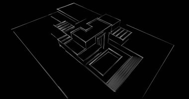 soyut mimari duvar kağıdı tasarımı, dijital konsept arkaplan