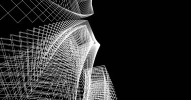 soyut mimari duvar kağıdı tasarımı, dijital konsept arkaplan