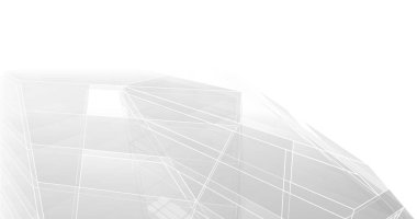 Mimari sanat konseptinde soyut çizgiler, minimum geometrik şekiller. 