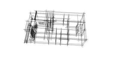 minimal geometrik şekiller, mimari çizgiler