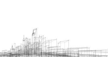 soyut mimari duvar kağıdı tasarımı, dijital konsept arkaplan