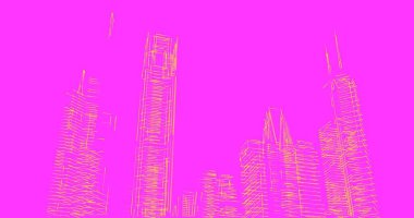 soyut mimari duvar kağıdı tasarımı, dijital konsept arkaplan