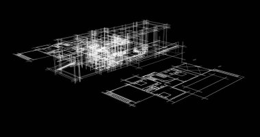 soyut mimari duvar kağıdı tasarımı, dijital konsept arkaplan