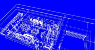 soyut mimari duvar kağıdı tasarımı, dijital konsept arkaplan