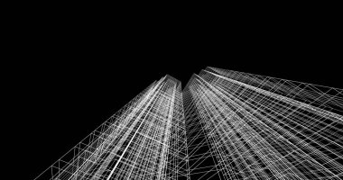 soyut mimari duvar kağıdı tasarımı, dijital konsept arkaplan