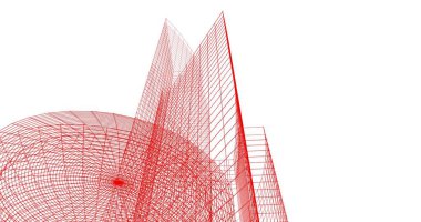 soyut mimari duvar kağıdı tasarımı, dijital konsept arkaplan