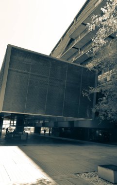 Mimari sanat konseptinde soyut çizgiler, minimum geometrik şekiller. 