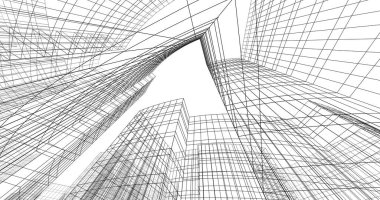 soyut mimari duvar kağıdı tasarımı, dijital konsept arkaplan