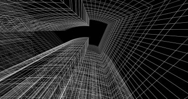 soyut mimari duvar kağıdı tasarımı, dijital konsept arkaplan