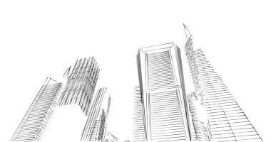 soyut mimari duvar kağıdı tasarımı, dijital konsept arkaplan