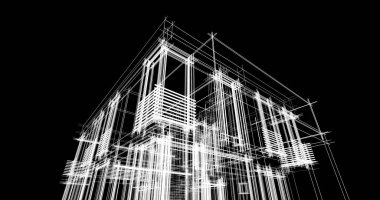 soyut mimari duvar kağıdı tasarımı, dijital konsept arkaplan