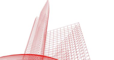 soyut mimari duvar kağıdı tasarımı, dijital konsept arkaplan