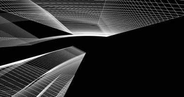 soyut mimari duvar kağıdı tasarımı, dijital konsept arkaplan