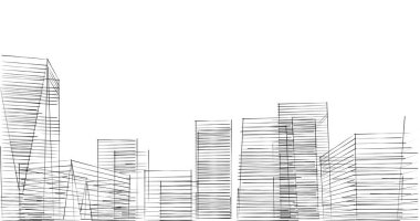 soyut mimari duvar kağıdı tasarımı, dijital konsept arkaplan