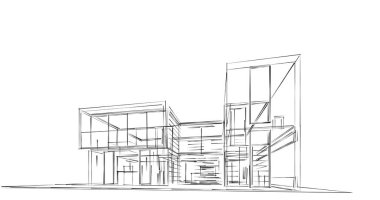 soyut mimari duvar kağıdı tasarımı, dijital konsept arkaplan