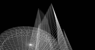 soyut mimari duvar kağıdı tasarımı, dijital konsept arkaplan