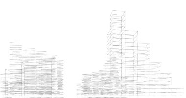 eskiz sanat geometrik mimari binalar tasarımı