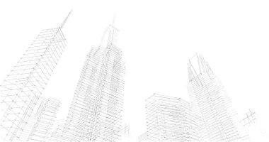 soyut mimari duvar kağıdı tasarımı, dijital konsept arkaplan