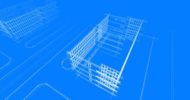 soyut mimari duvar kağıdı tasarımı, dijital konsept arkaplan