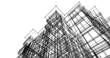 soyut mimari duvar kağıdı tasarımı, dijital konsept arkaplan