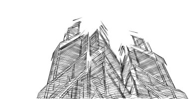 soyut mimari duvar kağıdı tasarımı, dijital konsept arkaplan