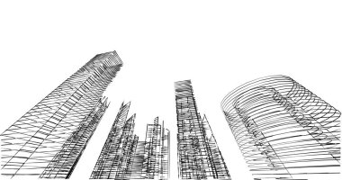 soyut mimari duvar kağıdı tasarımı, dijital konsept arkaplan