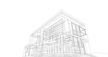 soyut mimari duvar kağıdı tasarımı, dijital konsept arkaplan