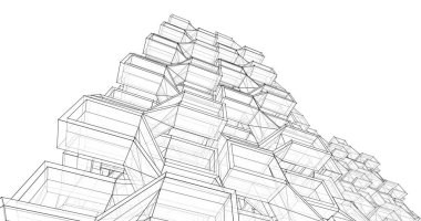 soyut mimari duvar kağıdı tasarımı, dijital konsept arkaplan