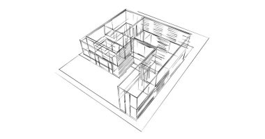 soyut mimari duvar kağıdı tasarımı, dijital konsept arkaplan