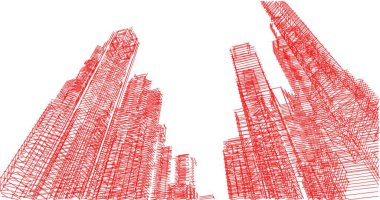 soyut mimari duvar kağıdı tasarımı, dijital konsept arkaplan