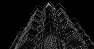 soyut mimari duvar kağıdı tasarımı, dijital konsept arkaplan