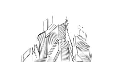 soyut mimari duvar kağıdı tasarımı, dijital konsept arkaplan