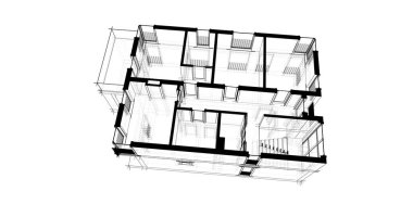 soyut mimari duvar kağıdı tasarımı, dijital konsept arkaplan
