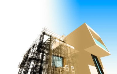 minimal geometrik şekiller, mimari çizgiler