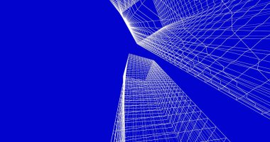 soyut mimari duvar kağıdı tasarımı, dijital konsept arkaplan