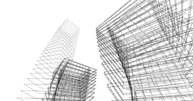 soyut mimari duvar kağıdı tasarımı, dijital konsept arkaplan