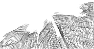 soyut mimari duvar kağıdı tasarımı, dijital konsept arkaplan