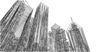 soyut mimari duvar kağıdı tasarımı, dijital konsept arkaplan