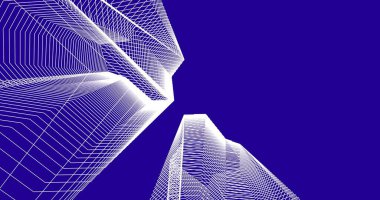 soyut mimari duvar kağıdı tasarımı, dijital konsept arkaplan