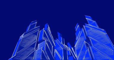 soyut mimari duvar kağıdı tasarımı, dijital konsept arkaplan