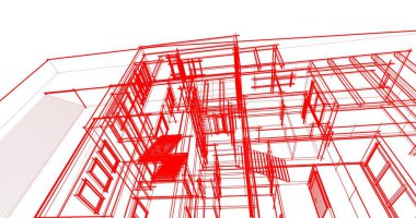 soyut mimari duvar kağıdı tasarımı, dijital konsept arkaplan