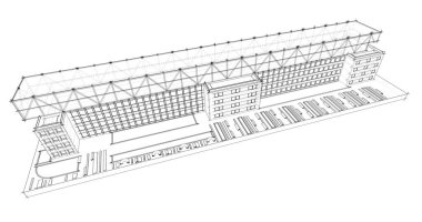 soyut mimari duvar kağıdı tasarımı, dijital konsept arkaplan