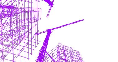 soyut mimari duvar kağıdı tasarımı, dijital konsept arkaplan