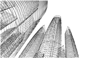 soyut mimari duvar kağıdı tasarımı, dijital konsept arkaplan