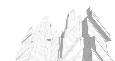 soyut mimari duvar kağıdı tasarımı, dijital konsept arkaplan