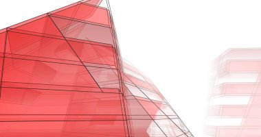 soyut mimari duvar kağıdı tasarımı, dijital konsept arkaplan