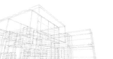 soyut mimari duvar kağıdı tasarımı, dijital konsept arkaplan