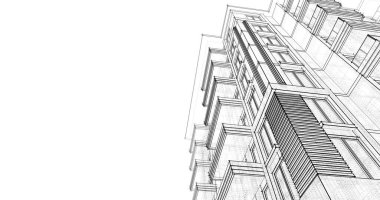 soyut mimari duvar kağıdı tasarımı, dijital konsept arkaplan