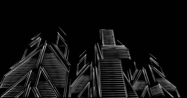 soyut mimari duvar kağıdı tasarımı, dijital konsept arkaplan