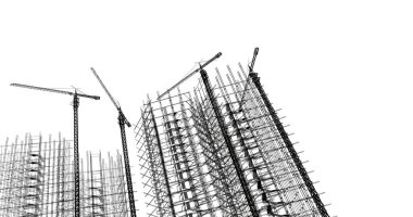 soyut mimari duvar kağıdı tasarımı, dijital konsept arkaplan